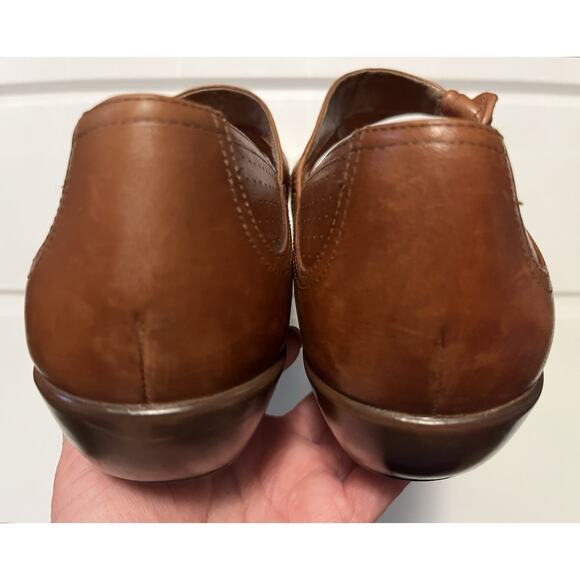 Dansko Leather Mary Janes Deidra Knot Brown Cognac Comfort Shoes Size 8.5-9 - Picture 6 of 10